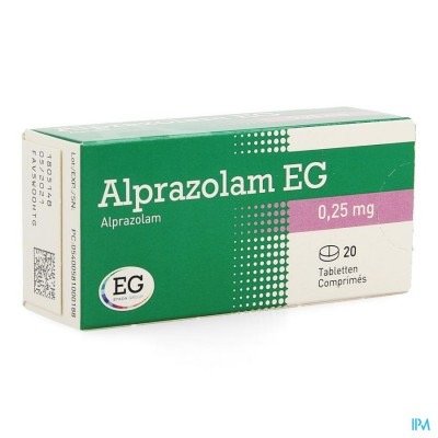 ALPRAZOLAM 0,25 MG 20 TABLETTEN