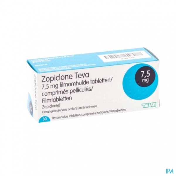 ZOPICLONE TEVA 7,5MG 30 TABLETTEN